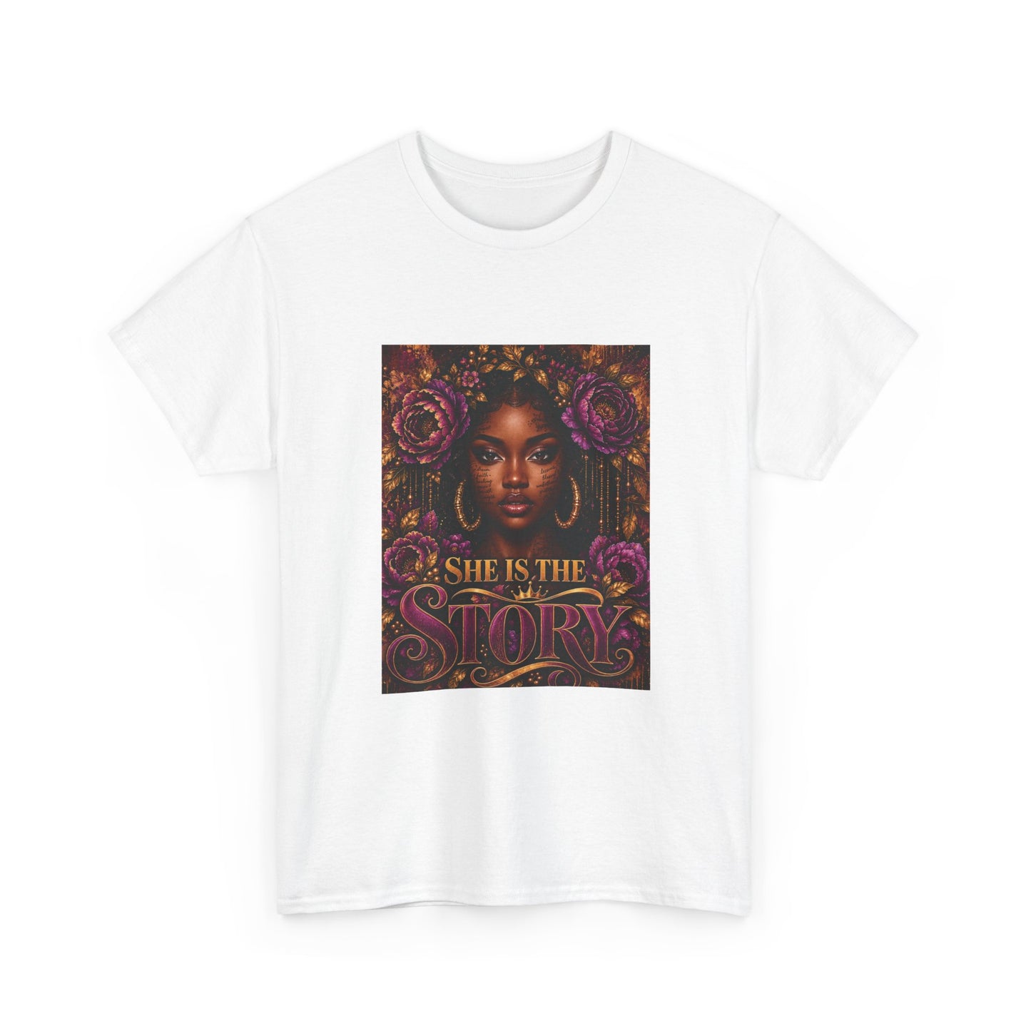 She Is The Story T-Shirt; Empowering Black Girl Magic Graphic Tee
