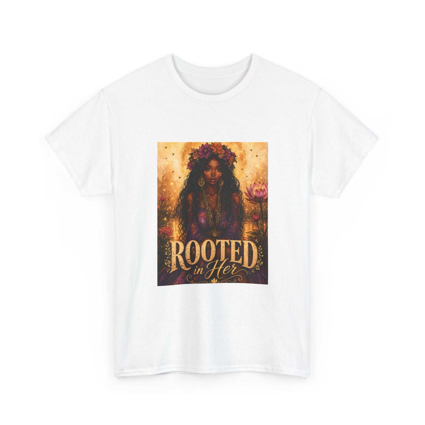 Rooted in Her T-Shirt | Empowering Floral Goddess Tee