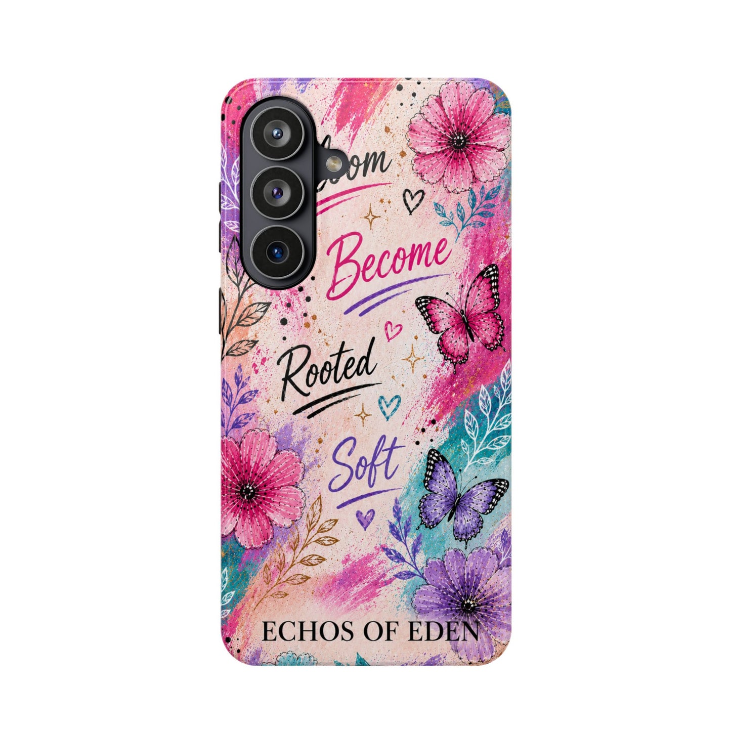Floral 'Become Rooted, Soft' Magnetic Impact Phone Case