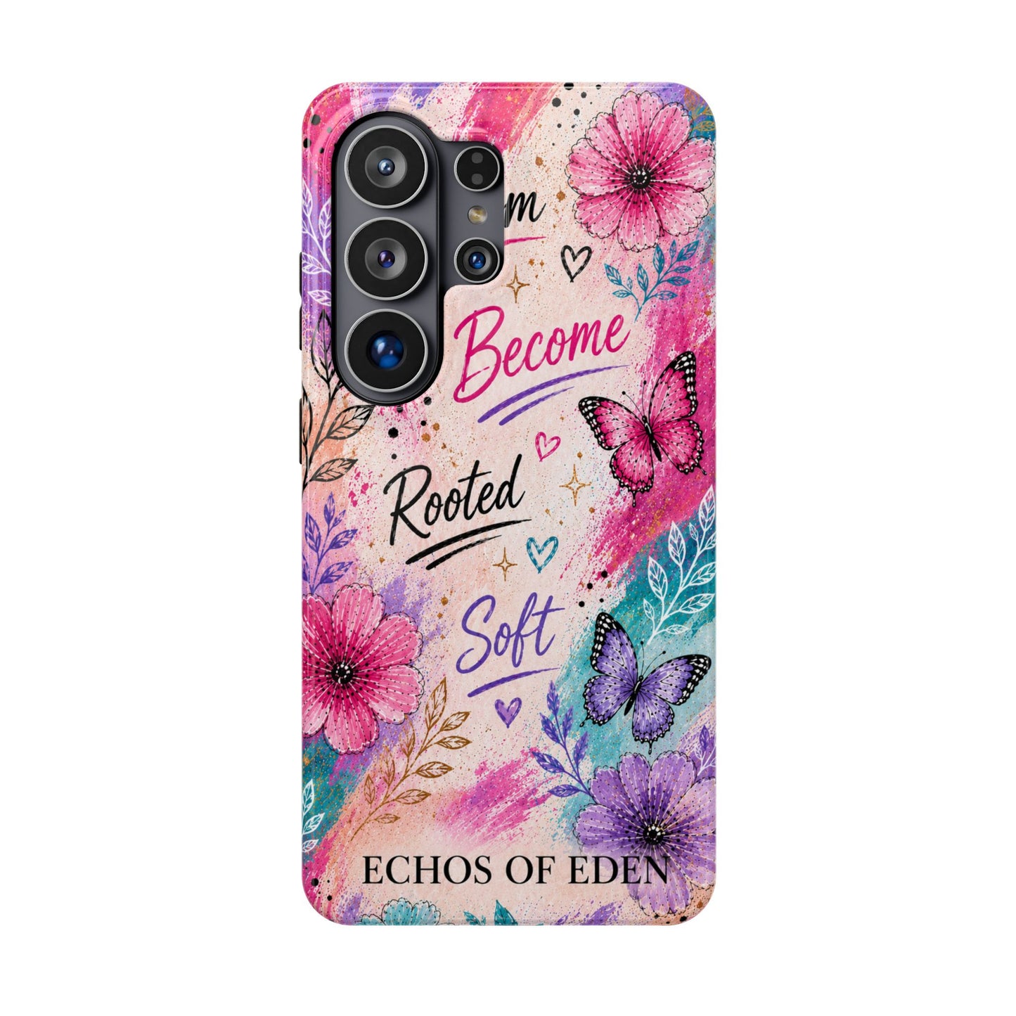 Floral 'Become Rooted, Soft' Magnetic Impact Phone Case