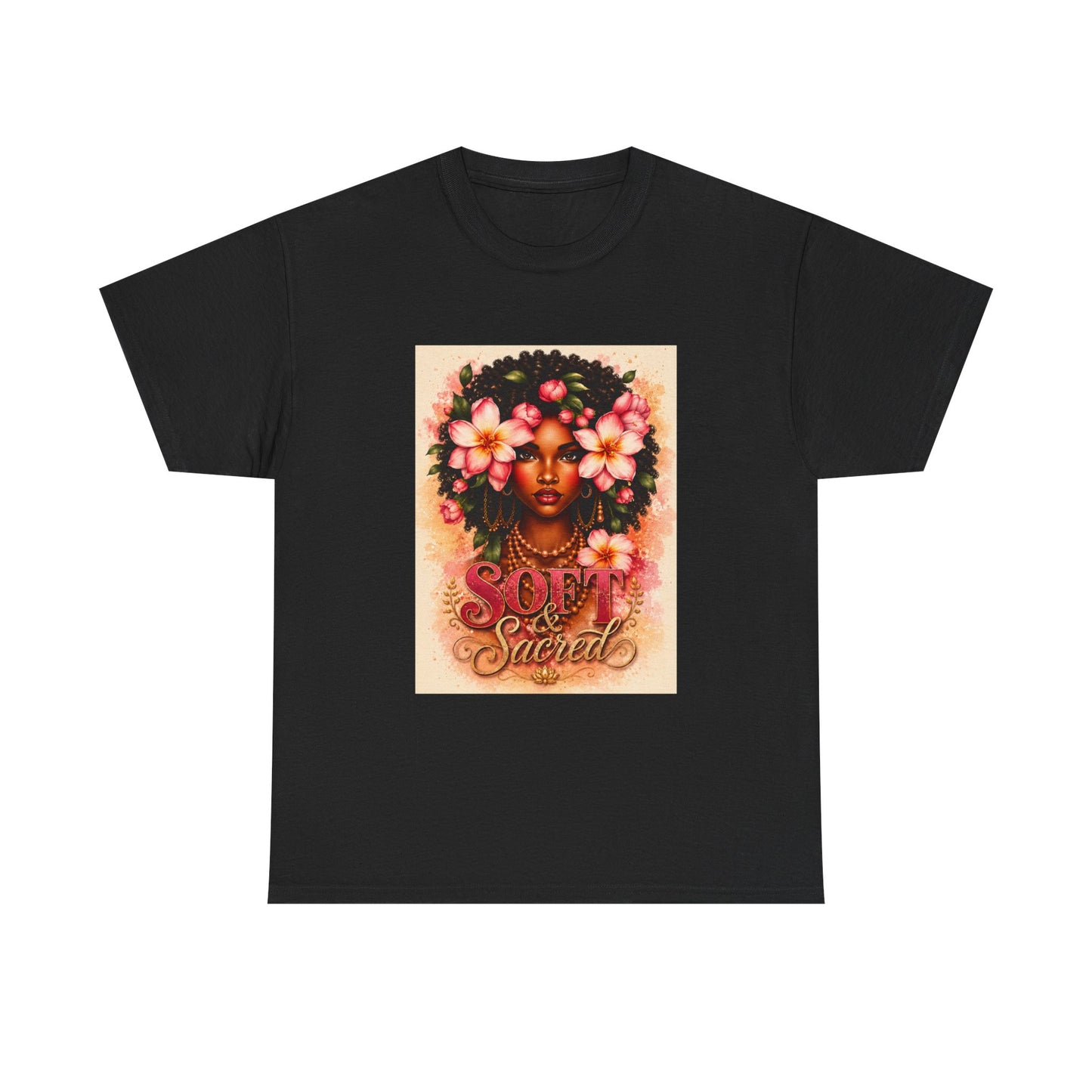 T-Shirt | 'Self-Sustained' Floral Afrocentric Portrait Tee