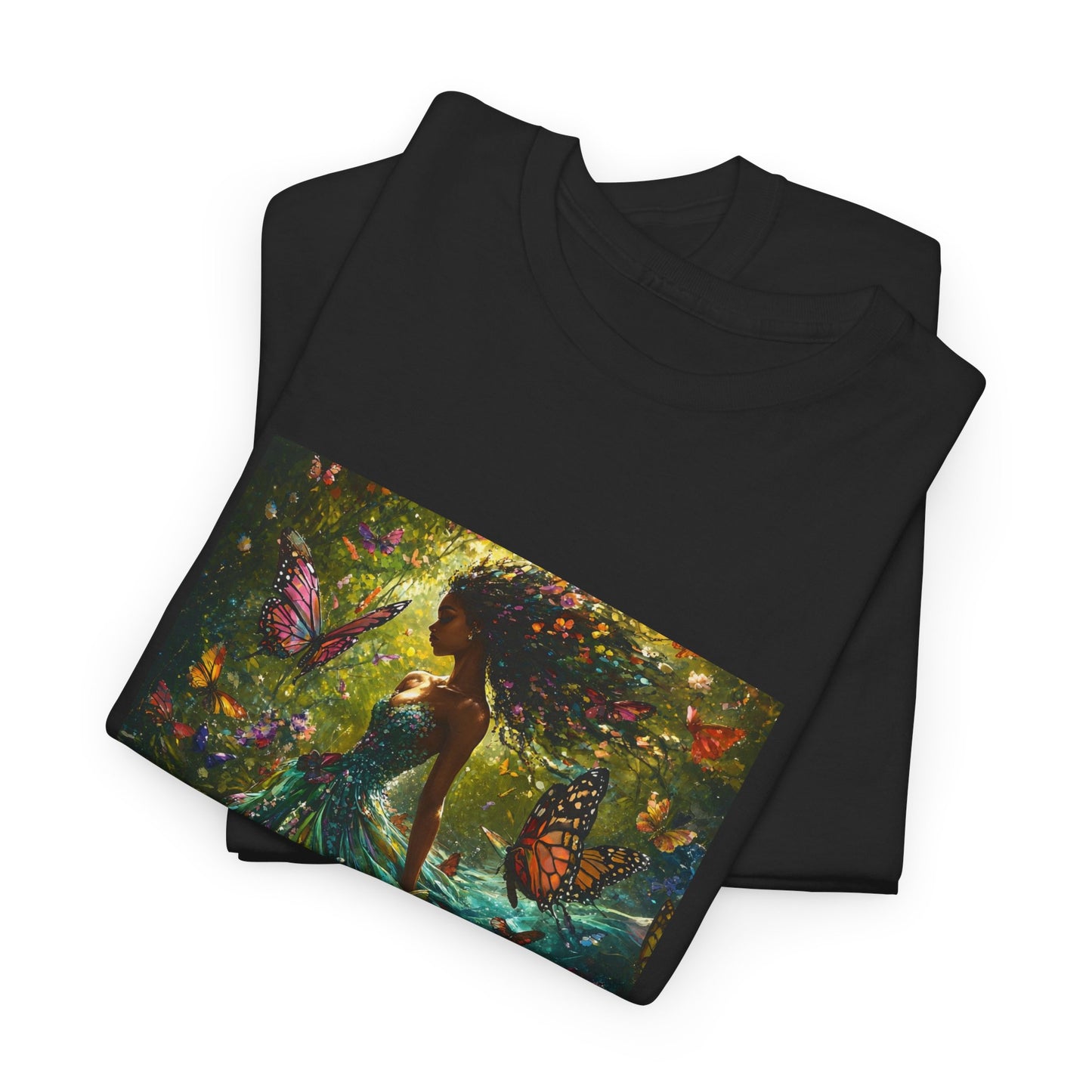 Becoming Her Graphic Tee | Inspirational Floral Mermaid Design
