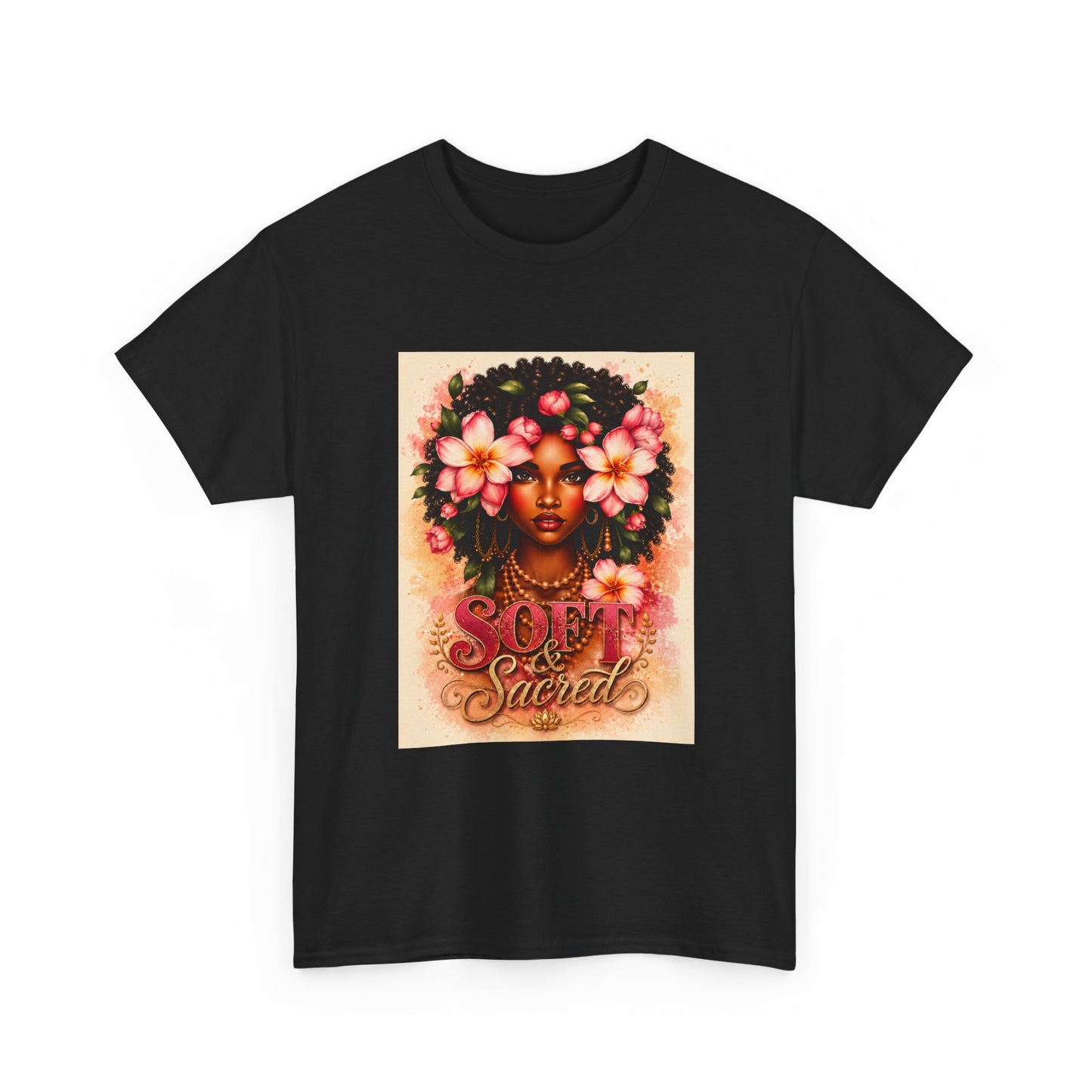 T-Shirt | 'Self-Sustained' Floral Afrocentric Portrait Tee