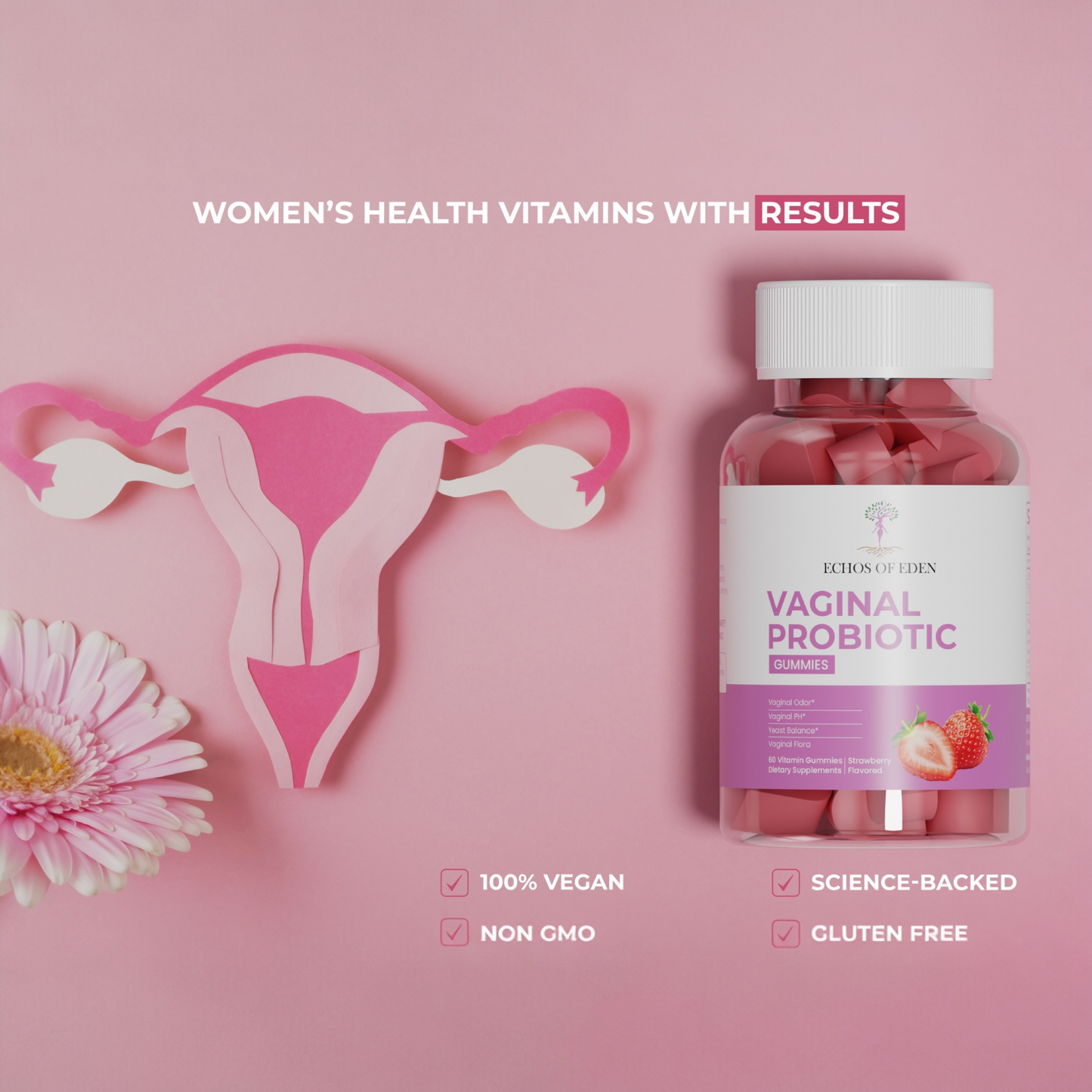 Echos of Eden Vaginal Probiotic Gummies - 60 Gummies